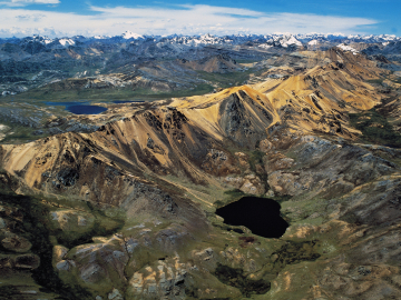 The Andes mountain range between Lima and Cerro de Pasco east of Canta.