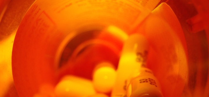 Photo of Antibiotics in a pill bottle