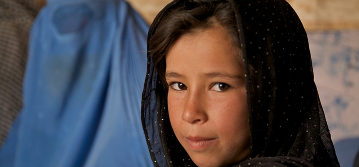 A girl child with other women in a Community Development Council (CDC) meeting in Saeedabad village, on the outskirts of Kabul, the capital of Afghanistan.
