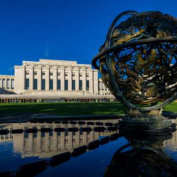 The Palais des Nations: The main UN building in Geneva, Switzerland on December 6, 2012. 