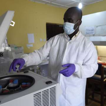 The laboratory extraction room of the Institute of Lassa Fever Research and Control in Irrua Specialist Teaching Hospital. Nigeria, March 6, 2018.